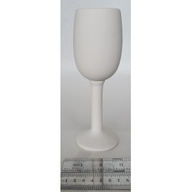 Bisque - Wine Glass - 7.25"H x 2.25"Dia (Unpainted, Ready for Glaze) …