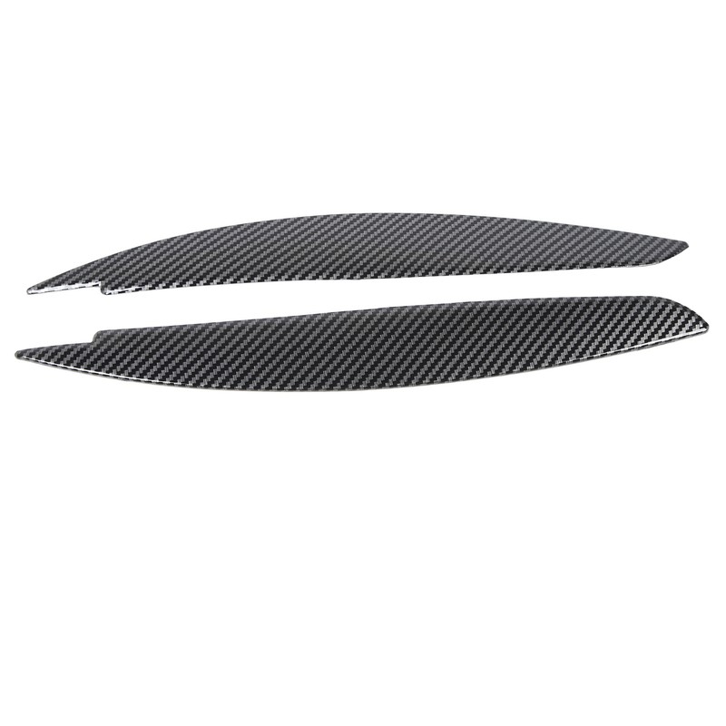 2 Pcs Headlight Eyebrow Front Left Right Light Eyelid Trim