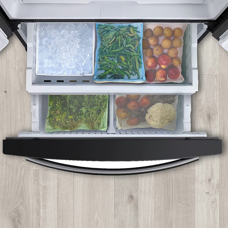 Daddy Gtm Multi-Purpose Vegetables Fruits Mesh Fridge Storage Washable Zip