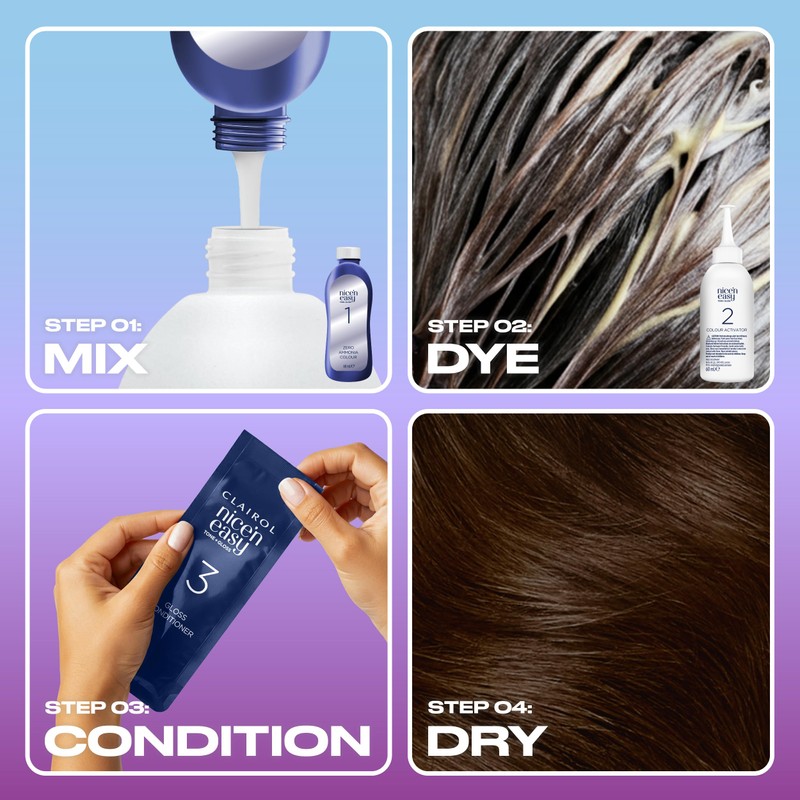 Clairol Nice'n Easy Tone+Gloss Semi Permanent Hair Dye - 403/82