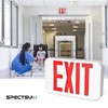 SPECTSUN LED 6 PACK Exit Sign with Battery Backup -Red