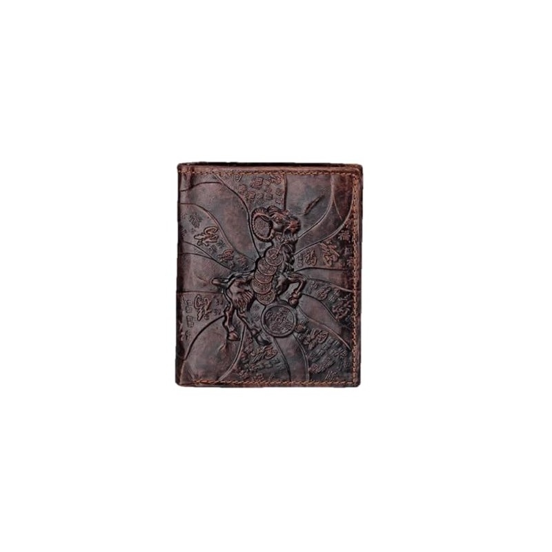 AurexaFashion Genuine Real Leather Short Bifold Wallet for Men, RFID