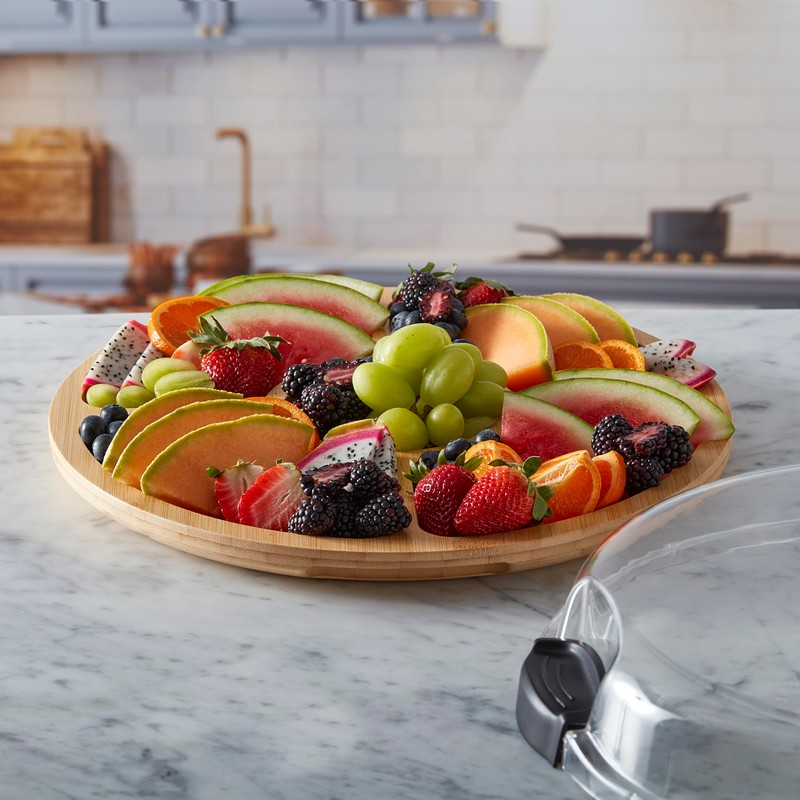 FARBERWARE Build-a-Board Cutting Board with Five Compartments and Clear Locking