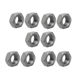 sourcingmap 10pcs M14 x 1.5mm Pitch Metric Fine Thread Carbon Steel Left Hand Hex Nuts