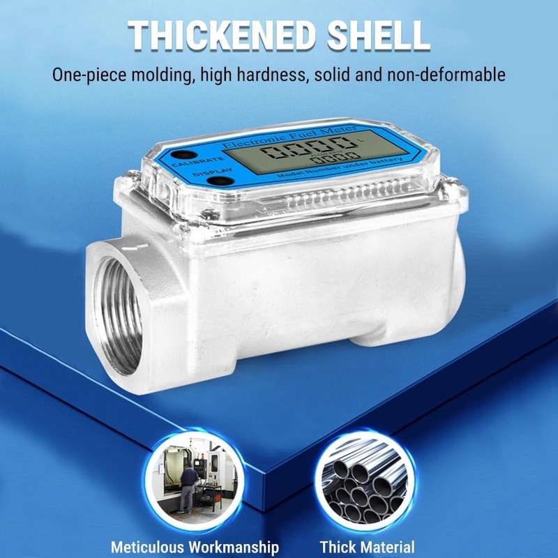 Ticfox Flow Meter, Turbine Meter, Digital Turbine Flow Meter, 15-120