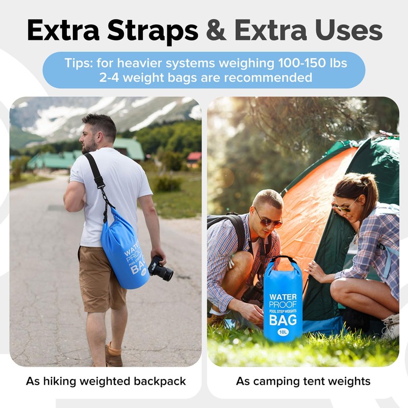 Goovilla Pool Ladder Weights Universal, 2 Pack 10L, 500D PVC,
