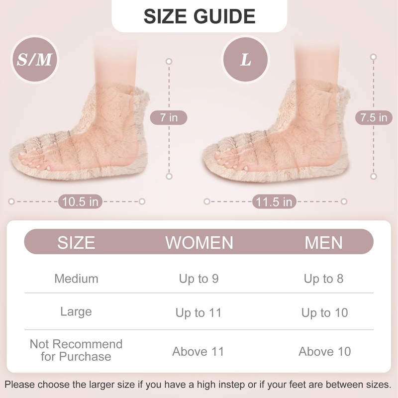 Microwavable Feet Booties for Discomfort Reduction, Heating Foot Warmer for