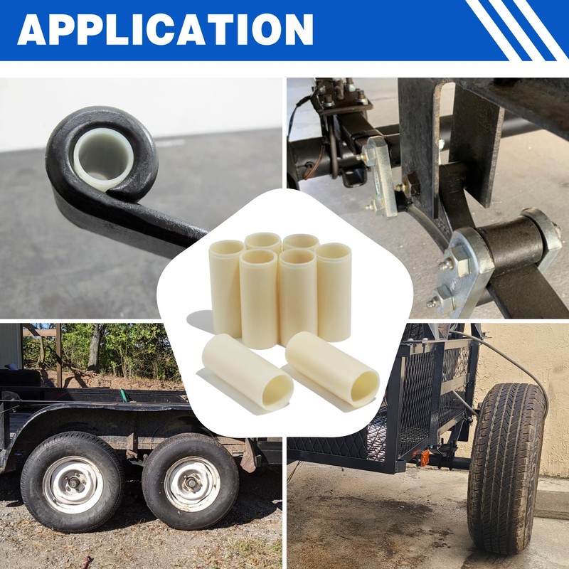 GREPSPUD 8Pcs Nylon Trailer Leaf Spring Bushings 9/16" I.D. x