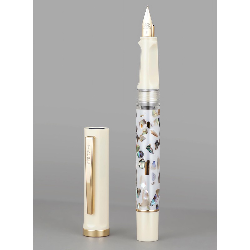 Jinhao 58 Fountain Pen - Natural Sea Shell Inlay Fine
