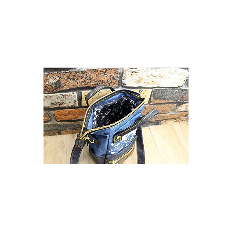 Raw Tangled Vertical Pouch 2 Color Denim Wind