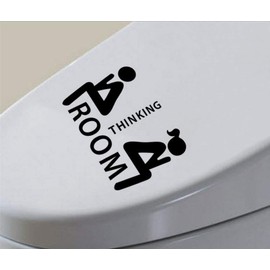 Maydahui Stylish Scandinavian Thinking Room English Letter Transfer Type Wallpaper Sticker Decoration (8.7 x 6.3 inches (22 x 16 cm), Set of 2, Black), Cute, Modern Wall Sticker, Thinking Room, DIY,