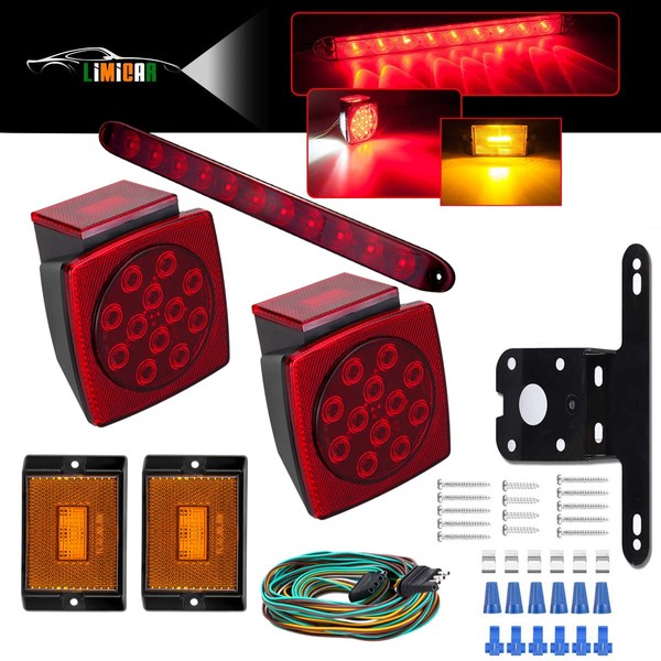 LIMICAR Trailer Lights, Trailer Light Kit Stop Turn Truck Tail
