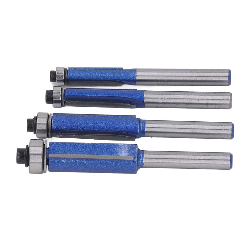 4 Pcs Flush Trim Router Bit 1/4 Shank Tungsten Steel