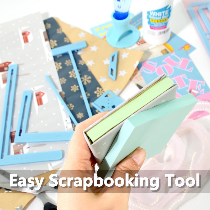 UPTTHOW 6Pcs Bookbinding Easy Scrapbooking Tool for Starter, Complete Great