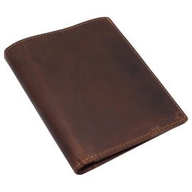 Mens Slim Bifold Vintage Leather Wallet RFID Blocking Vertical Credit Card Slots Holder Wallets for Men