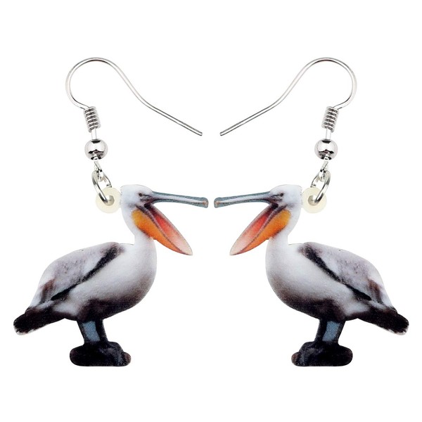 BAMAY Cute Mandarin Duck Earrings Acrylic Dangle Jewellery Flowers Duck