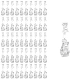 Pop Clip Holder 4.3 inches (11 cm) Height Rotates 360 Degrees on Both Ends for Price Display, Price Tag, Display Clear (50 Pieces)
