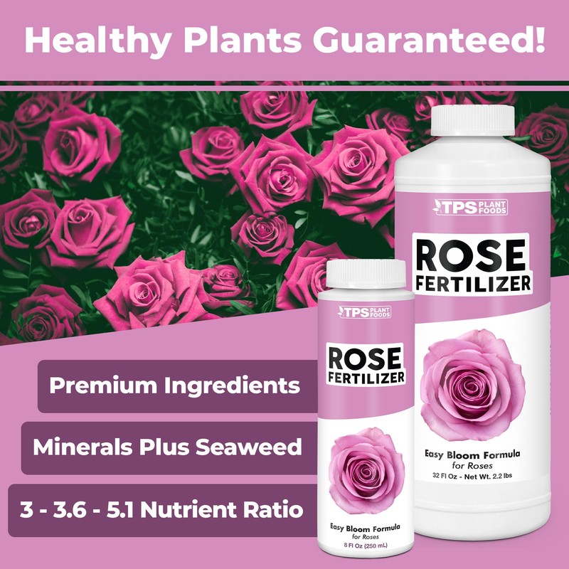 TPS NUTRIENTS Rose Fertilizer for Flowering Plants, Liquid Plant Food,