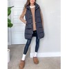 Tanming Women's Long Puffer Vest Casual Sleeveless Puffy Jacket with