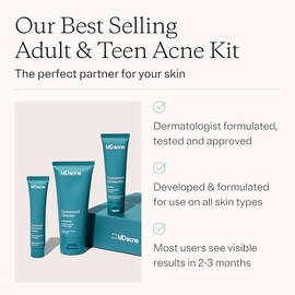 Kit de Tratamiento Facial para Acné en 3 Pasos, Crema de Peróxido de Benzoilo 2.5%, Limpiador de Ácido Salicílico, Hidratante de Niacinamida – Cuidado