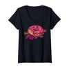 Womens Cute Cartoon Donut Character Design For Kids V-Neck T-Shirt