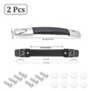 2 Pcs Luggage Handle Replacement 23cm Black Long Strap Grip