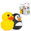 reer MyHappyBath Toys Badetiere Ente & Pinguin | Badespielzeug für