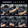 Soft Leather Steering Wheel Cover with Breathable Design and Anti-Slip