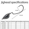 SINGMATOOLS Weighted Swimbait Hooks Weedless Swinging Jig Head Texas Rig