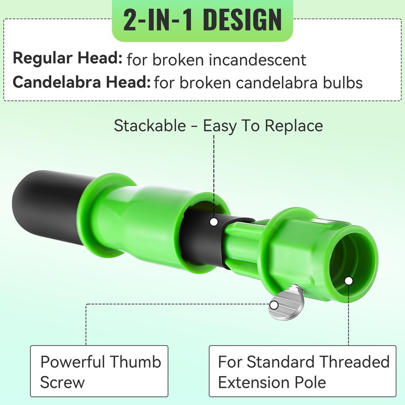 Dreyoo Broken Bulb Changer for High Ceilings, Light Changer for
