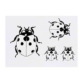 4 x 'Ladybird' Temporary Tattoos - Water Resistant, Skin-Safe, Non-Toxic Transfers, Mixed Sizes (TO00006265)