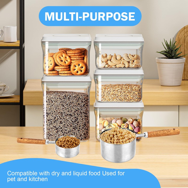 4 Pcs Dog Food Scoop Measuring-Cup, 1 Cup, 1/2 Cup,