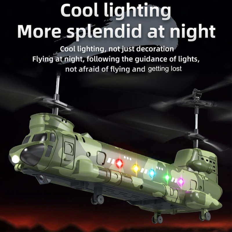 Authticar RC Helicopter, LM19-D Chinook Military Transport RC Helicopter