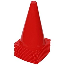Cones, Marker Cones, Traffic Cones 10 Sets 23 cm, Red, Yellow, Green, Blue, Orange, 5 COLOURS, red, 23 cm