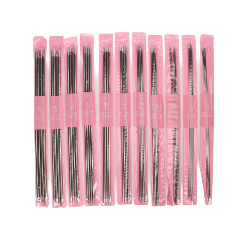 11 Sizes 44pcs Double Pointed Knitting Needles Set 13.8in Length