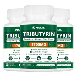 Nicmin Tributyrina Suplemento - 180 Cápsulas Salud Intestinal 🦠🌿