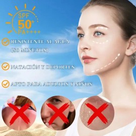 2 botellas Protector solar en barra Rapid Sunscreen SPF 50,, para rostro y cuerpo, protector mineral calmante, apto para piel sensible, tamaño de viaj