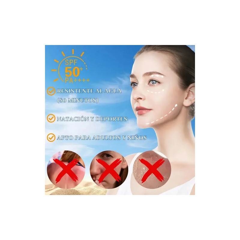 2 botellas Protector solar en barra Rapid Sunscreen SPF 50,,