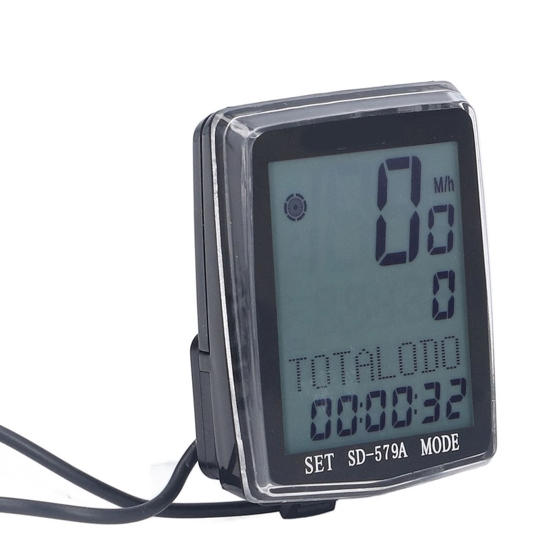 Bike Computer Wired Waterproof Bicycle Odometer Speedometer with Backlight Display