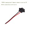 ZJKJHJY 2PCS Type-C Female Chassis Waterproof 2P Solder Wire Type