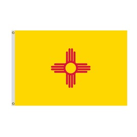 New Mexico State Flag 10X15 FT - Vivid Color, All Weather, Double Stitched New Mexico NM Flags，Polyester Flags with Sturdy Brass Ring. (10X15)