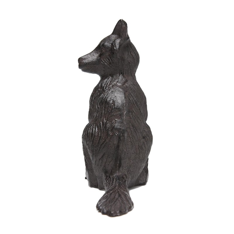 BRASSTAR Cast Iron Animal Door Stopper Fox Shape Heavy Duty