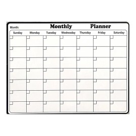 Elegante Pizarra Magnética Con Calendario De Borrado En Seco