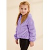 GAMISOTE Kids Girl's Fuzzy Hoodies Warm Loose Button Down Pullover