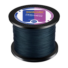 RIKIMARU Braided Fishing Line Abrasion Resistant Superline Zero Stretch&Low Memory Extra Thin Diameter Dark Gray 1094Yds,100LB