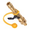 RV Propane Quick Connecting Adapter 1/4 Inch Shutoff Valve and