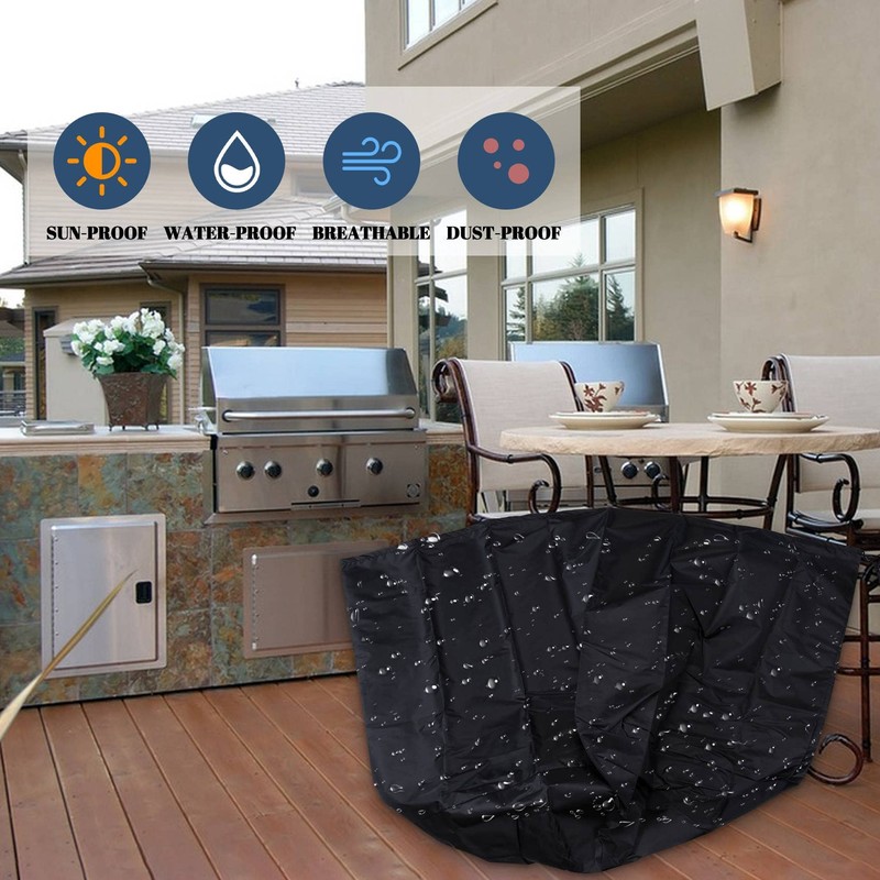 Waterproof BBQ Cover Barbeque Rolling Cart Grill Cover for Q1000