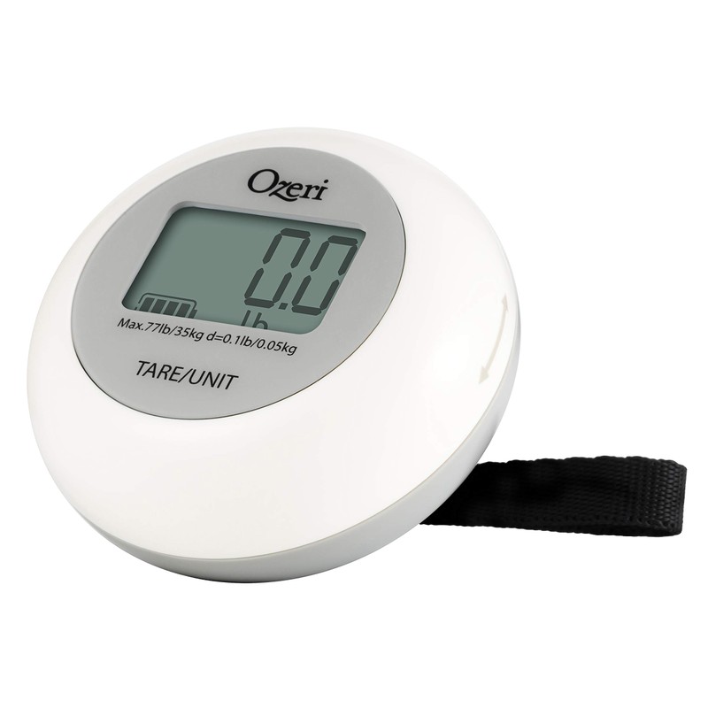Ozeri Twist-and-Go Kinetic Kitchen and Luggage Scale, Battery-Free