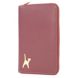 Catwalk Collection Handbags - Women's Leather Jewellery Case - Small Travel Jewelry Organiser Zipped Pouch - Gift Boxed - PIPPA - Red