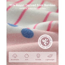 Yoofoss Rayon Made from Bamboo Baby Sleep Sack 18-24 Months TOG 0.5 Baby Wearable Blanket, Super Soft Infant Toddler Sleeping Sack 2-Way Zipper, Pink&Unicorn
